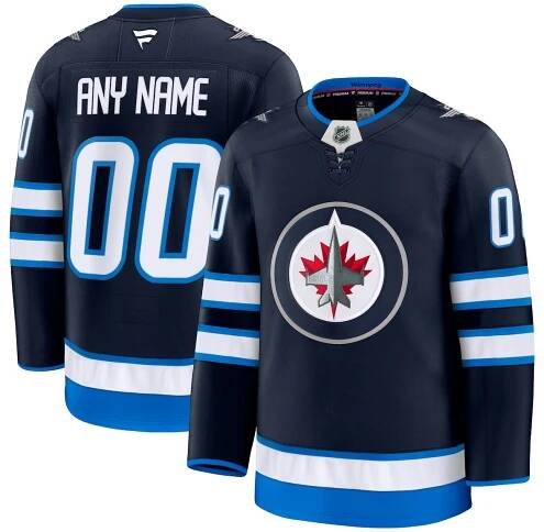 Winnipeg Jets Fanatics Home Premium Custom Jersey - Navy