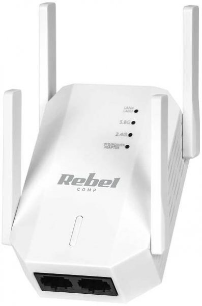 Zesilovač WiFi 2.4+5 GHz Rebel KOM1031