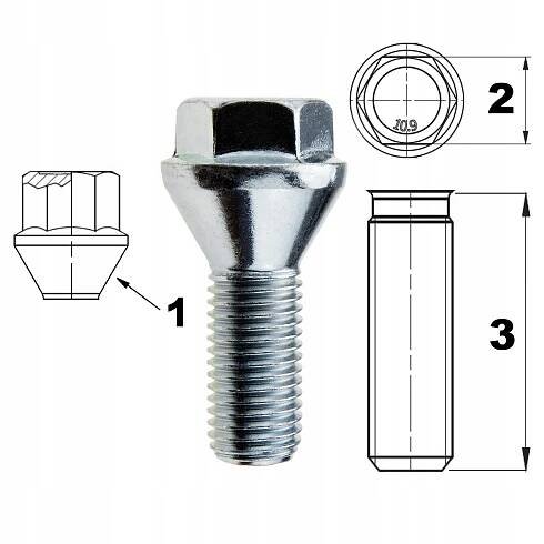 ŠROUBY PRO DISTANČNÍ RÁFKY ABARTH FIAT CHEVROLET RENAULT DACIA SUZUKI NISSAN Kód výrobce 04-01-54584