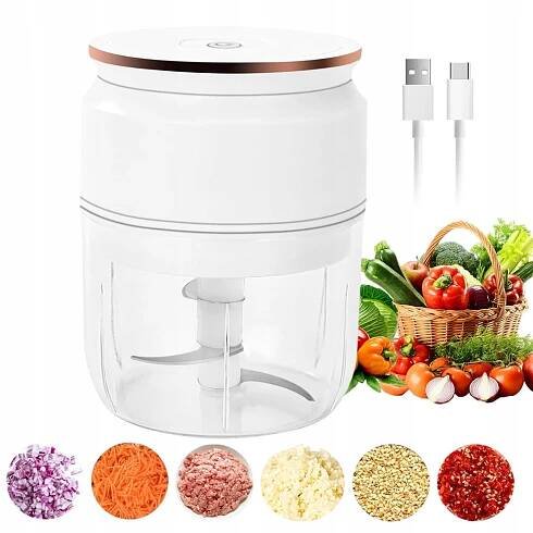 ELEKTRICKÝ DRTIČ NA ZELENINY CIBULE MIXÉR NA ČESNEK 300 ML
