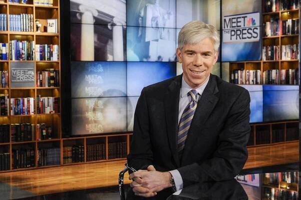David Gregory on the set of "Meet the Press," in Washington.