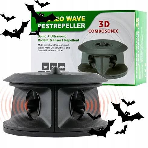 Odpuzovač NETOPÝŘŮ Combosonic 3D do podkroví, podkroví, ultrazvuk 850 m2 Značka Combosonic