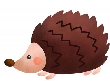 Akvarel roztomilého ježka — Stock obrázek