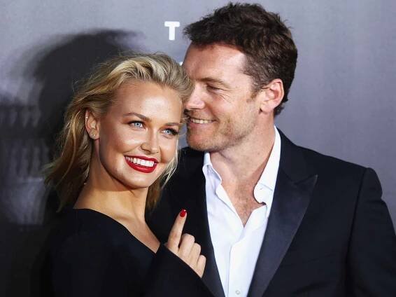 Lara Worthington and Sam Worthington arrive at the 3rd Annual AACTA Awards Ceremony in 2014 