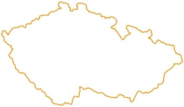Mapa oblastí pro ubytování v Čechách