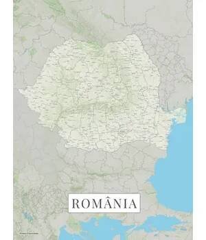 Mapa Romania color