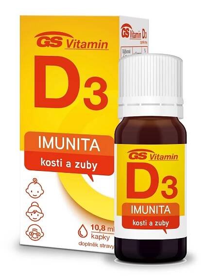 GS Vitamin D3 400 IU kapky, 10,8 ml