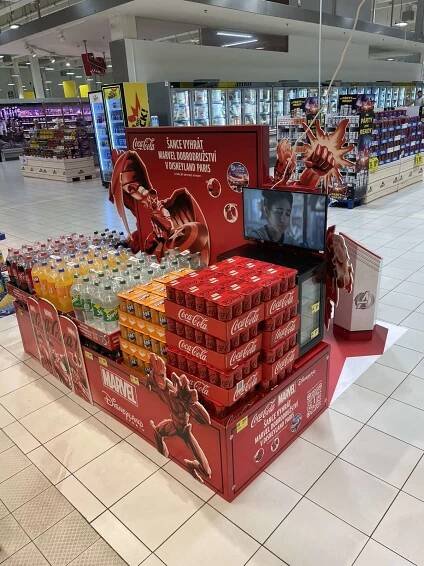 Coca-Cola oživuje Marvel superhrdiny a Dago přináší zážitek přímo v místě prodeje | Dago s.r.o.