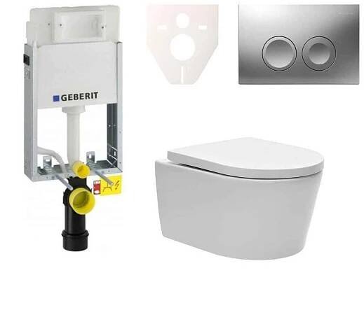 Cenově zvýhodněný závěsný WC set Geberit k zazdění + WC SAT Brevis SIKOGE1W3