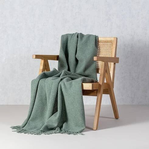 Pléd Zelandia 140x200cm melange smoke green, 140×200 cm