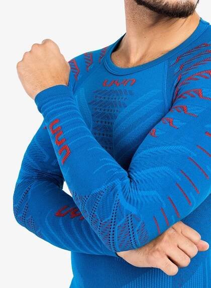 Funkční mikina UYN Resilyon UW Shirt LS Round Neck - blue/red