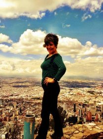  Marina on the top of Bogota Monserrate mountain in 2013
