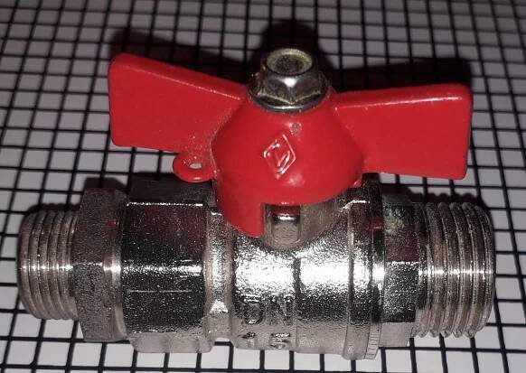 kulový kohout s plným průtokem a šroubením, T rukojeť, 1/2" na 3/8" - Dům a zahrada