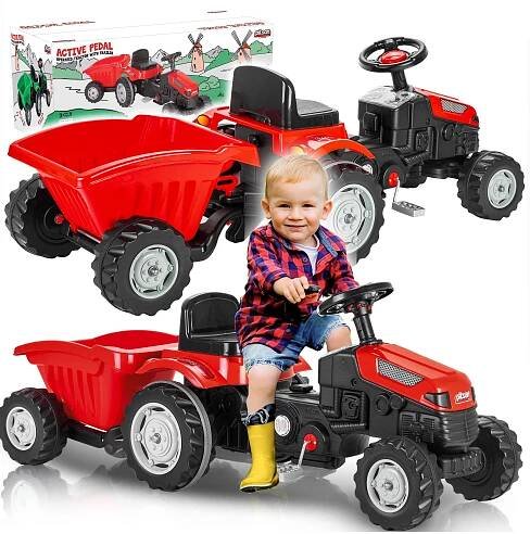 Pilsan 07-316 šlapací traktor s vlečkou červený od 1 749 Kč
