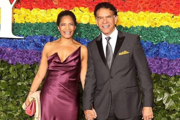 Brian Stokes Mitchell with wife, Allyson Tucker.