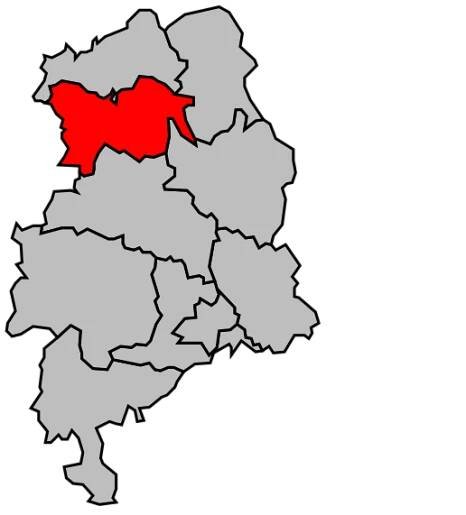 Kanton na mapě arrondissementu Figeac