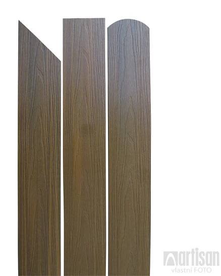 WPC dřevoplastové plotovky Dřevoplus Profi zkosené 15x138x1000 - Teak | Artisan