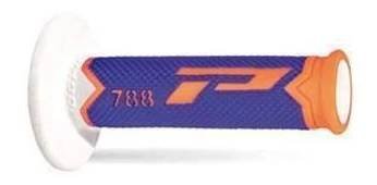 PROGRIP gripy PG788 OFF ROAD (22+25mm, délka 115mm) barva oranžová fluo/modrá/bílá (trojdílné) (788-284) | Moto oblečení