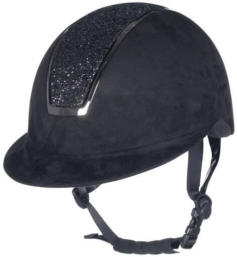 Helma jezdecká Lady Shield Sparkle Velours HKM,černá