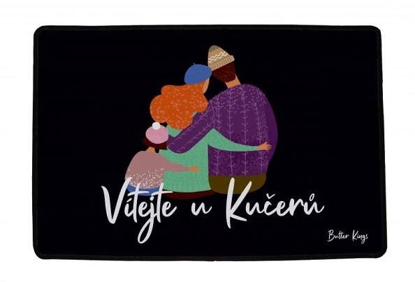 Rohožka s personalizací vítejte - rodina s 1 dítětem, 60x40cm