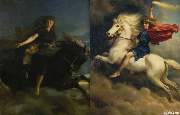 nott dagr skinfaxi hrimfaxi night day norse mythology