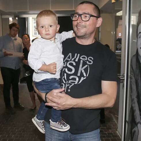 Jiří Vyorálek se synem Vincentem na starším snímku