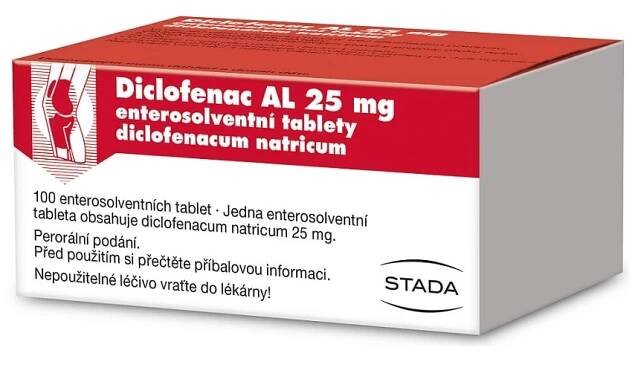 DICLOFENAC AL 25MG enterosolventní tableta 100 - skladem