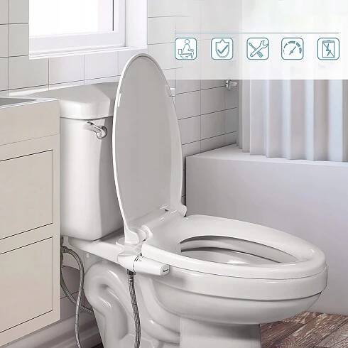 MYCÍ NÁSTAVEC NA BIDET S DVOJITOU TRYSKOU, WC SEDÁTKO, SADA EAN (GTIN) 6955109635650