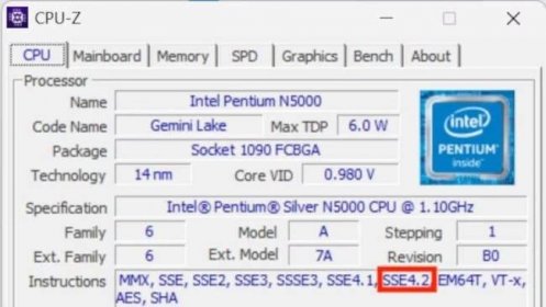 Okno benchmarku CPU-Z
