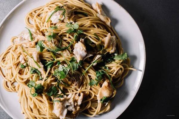 chinese steamed fish with pasta - www.iamafoodblog.com