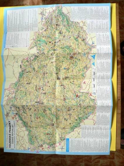 Mapa Vojenské památky. Bojiště, památníky bitev, pevnosti, muzea. 2000 | Aukro