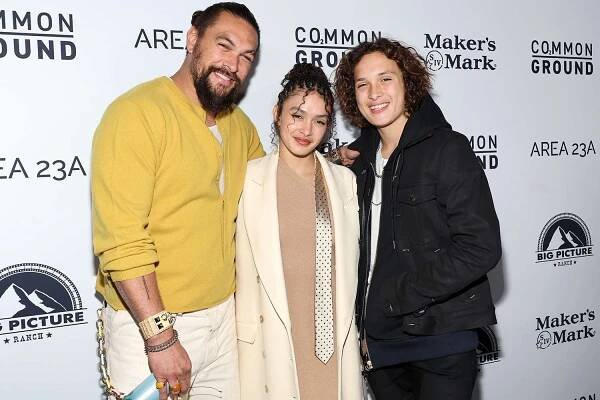 Jason Momoa, Lola Iolani Momoa and Nakoa-Wolf Momoa attend the Los Angeles special screening of "Common Ground"