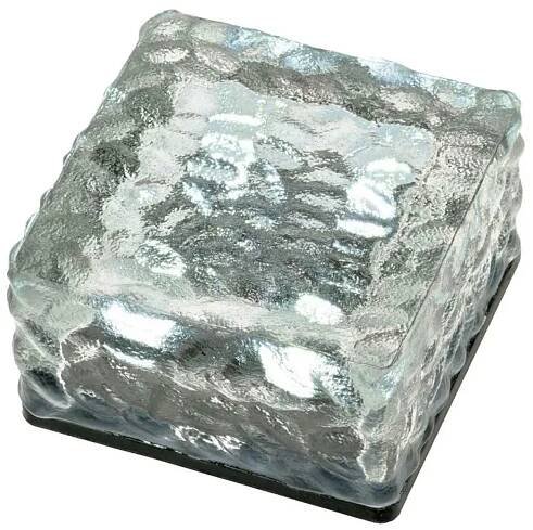 Nexos  55817 sada 5 ks solárního osvětlení - skleněná cihla 4 LED bílé 10x10x5 cm