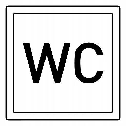 Samolepka na dveře WC toaleta 100x100 mm 1 ks