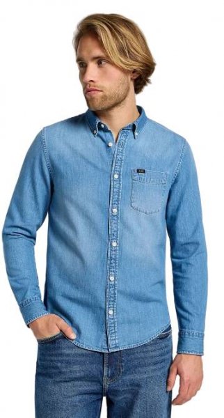 Pánská košile d.r. LEE Lee Button Down modrá