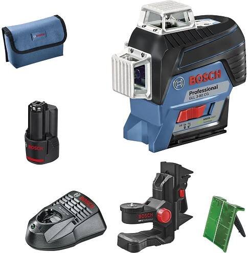 Křížový laser Bosch GLL 3-80 C Professional + držák BM1 0601063R02 : Hanzal-naradi.cz