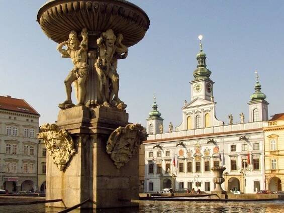 České Budějovice - Barokní Samsonova kašna