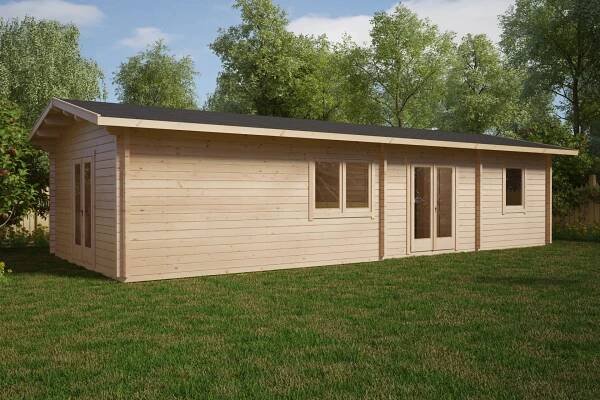 Zahradní domek se dvěma ložnicemi “Murcia” 47m2 / 4,5 x 11 m / 70mm