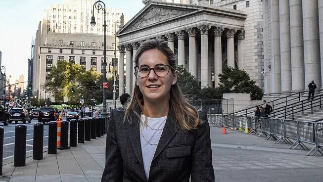 Danielle Sassoon exits court in New York on October 5, 2023.