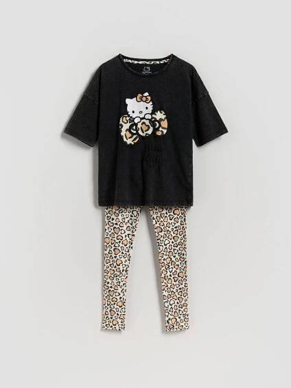 Dvoudílné pyžamo Hello Kitty Barva tmavě šedá - RESERVED - 106FQ-90X