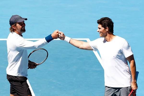 Australian Tennis Legends - Patrick Rafter and Mark Philippoussis Wallpaper