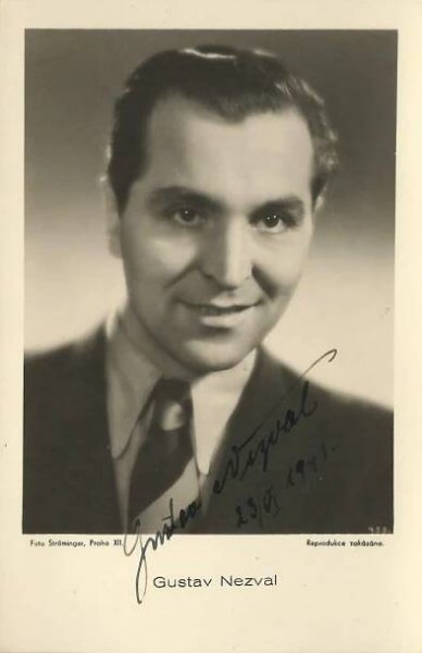 Gustav Nezval - foto originál autogram!!