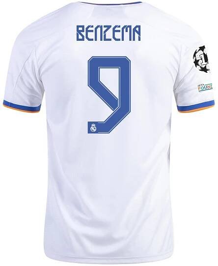 Karim Benzema Real Madrid 21/22 Home Jersey by adidas