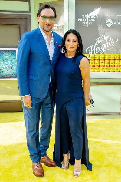 Jimmy Smits and Wanda De Jesus attend "In The Heights" 2021 Tribeca Festival opening night premiere at United Palace