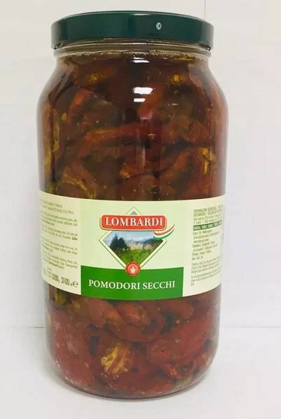 Rajčata sušená v oleji s kapary, 1,5 kg, sklenice Lombardini