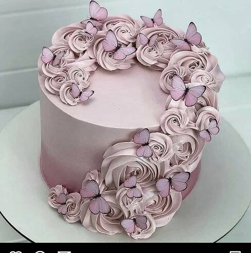 Elegant Butterfly Birthday Cake Design