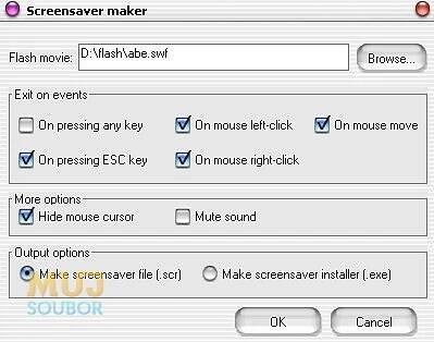 Flash screensaver maker