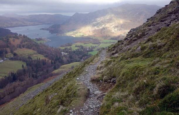 Climbing the Eastern Wainwright Fells from Patterdale in the Lake District, Arnison Crag, Birks & St Sunday Crag. 