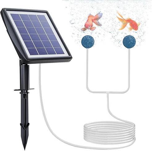 PChero Solární provzdušňovač jezírka – 2200 mAh baterie, 2 režimy, 2 W