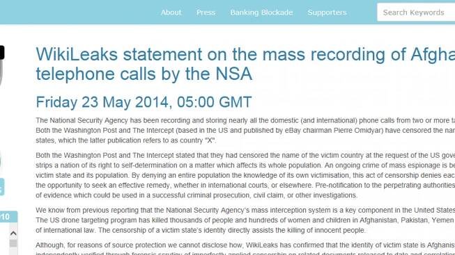 The Intercept Wouldn't Reveal a Country the U.S. Is Spying On, So WikiLeaks Did Instead